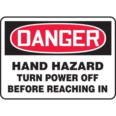 OSHA DANGER SAFETY SIGN  HAND MEQM016VP